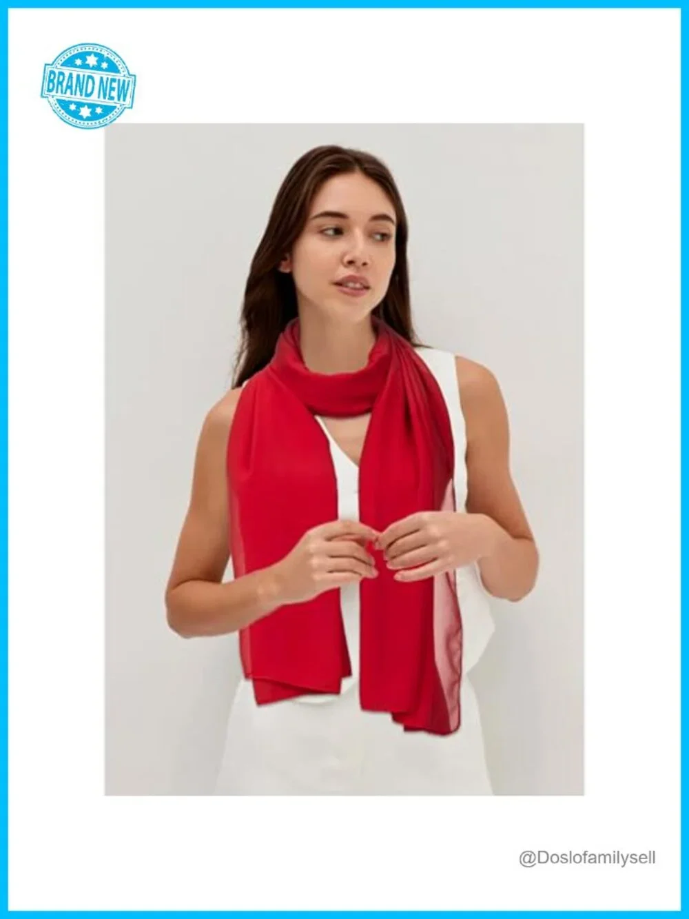 Lightweight Chiffon Scarf Long Solid Fashion Shawl Wrap